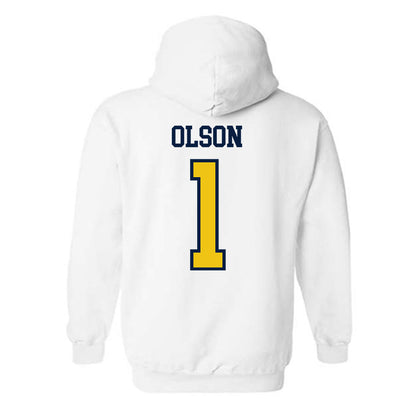 Michigan - NCAA Women's Basketball : Olivia Olson - Classic Shersey Hooded Sweatshirt-1