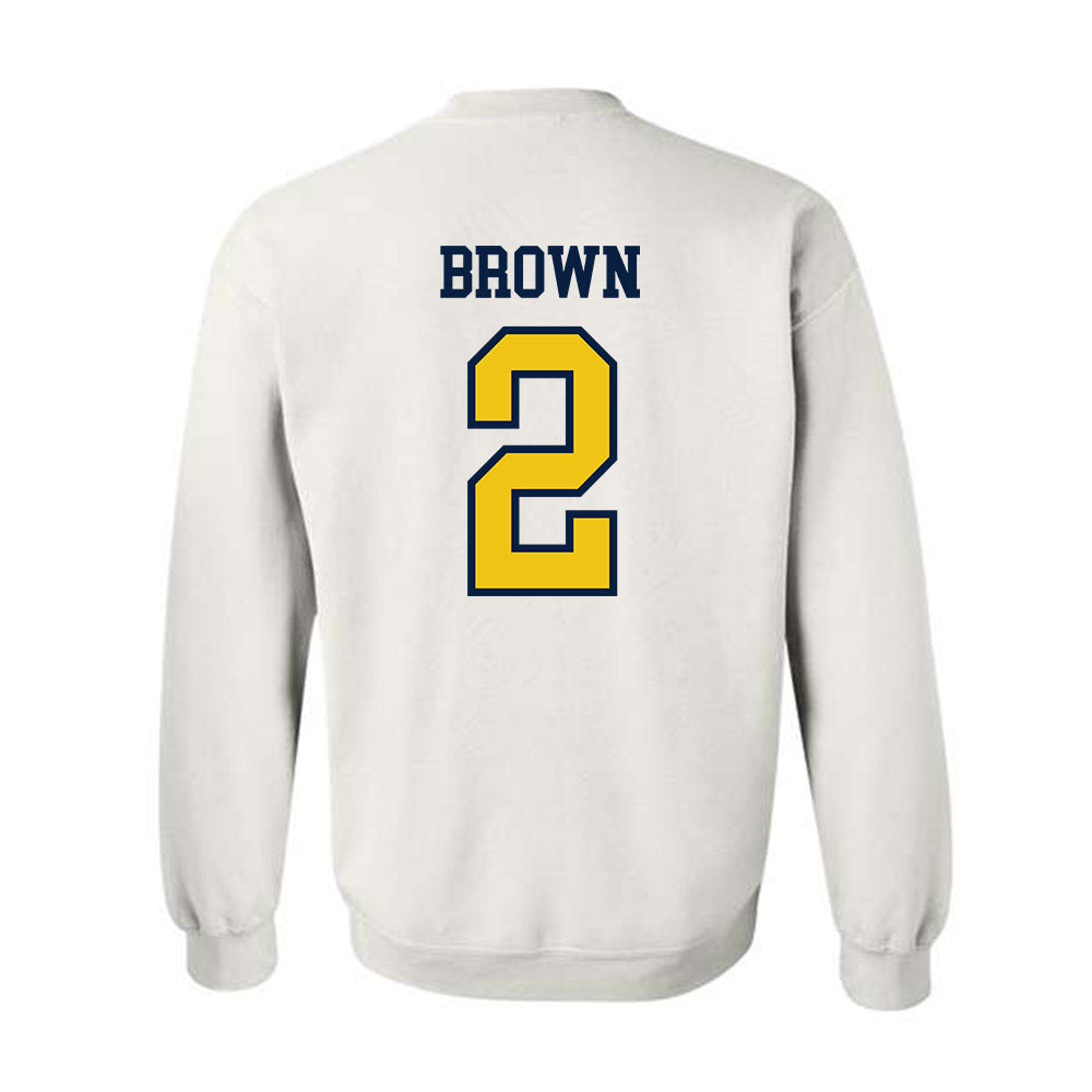 Michigan - NCAA Women's Basketball : Macy Brown - Classic Shersey Crewneck Sweatshirt-1