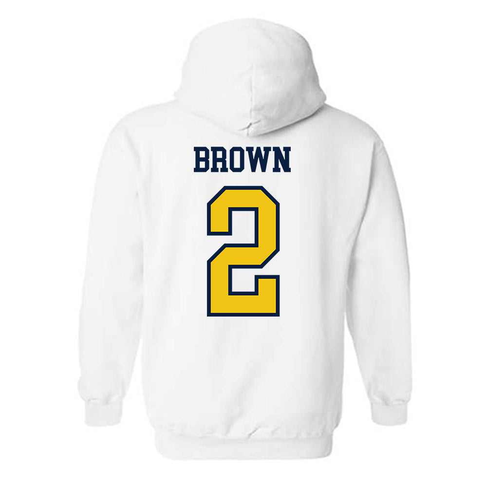 Michigan - NCAA Women's Basketball : Macy Brown - Classic Shersey Hooded Sweatshirt-1