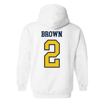 Michigan - NCAA Women's Basketball : Macy Brown - Classic Shersey Hooded Sweatshirt-1