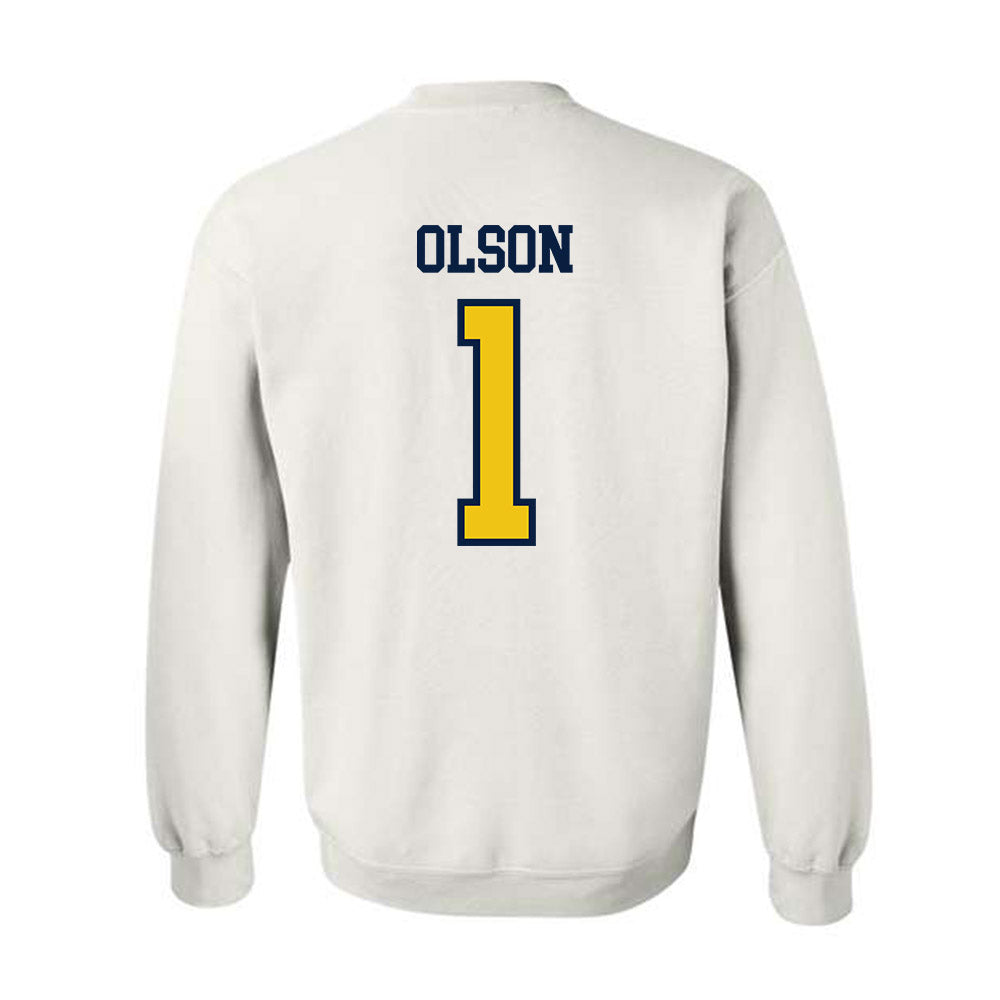Michigan - NCAA Women's Basketball : Olivia Olson - Classic Shersey Crewneck Sweatshirt-1