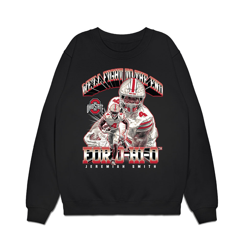 Ohio State - NCAA Football : Jeremiah Smith - Premium Crewneck Sweatshirt-0