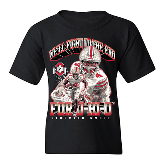 Ohio State - NCAA Football : Jeremiah Smith - Youth T-Shirt-0