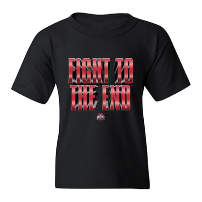 Ohio State - NCAA Football : Jeremiah Smith - Fight to the End Youth T-Shirt-0