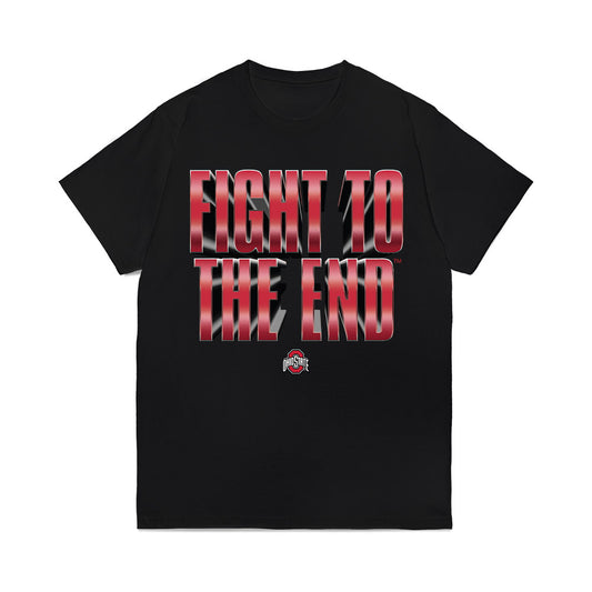 Ohio State - NCAA Football : Jeremiah Smith - Fight to the End Comfort Colors T-Shirt-0