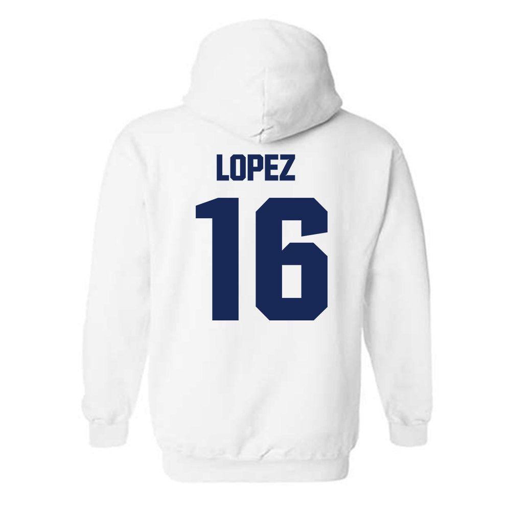 FPU - NCAA Men's Soccer : Brandon Lopez - Classic Shersey Hooded Sweatshirt-1