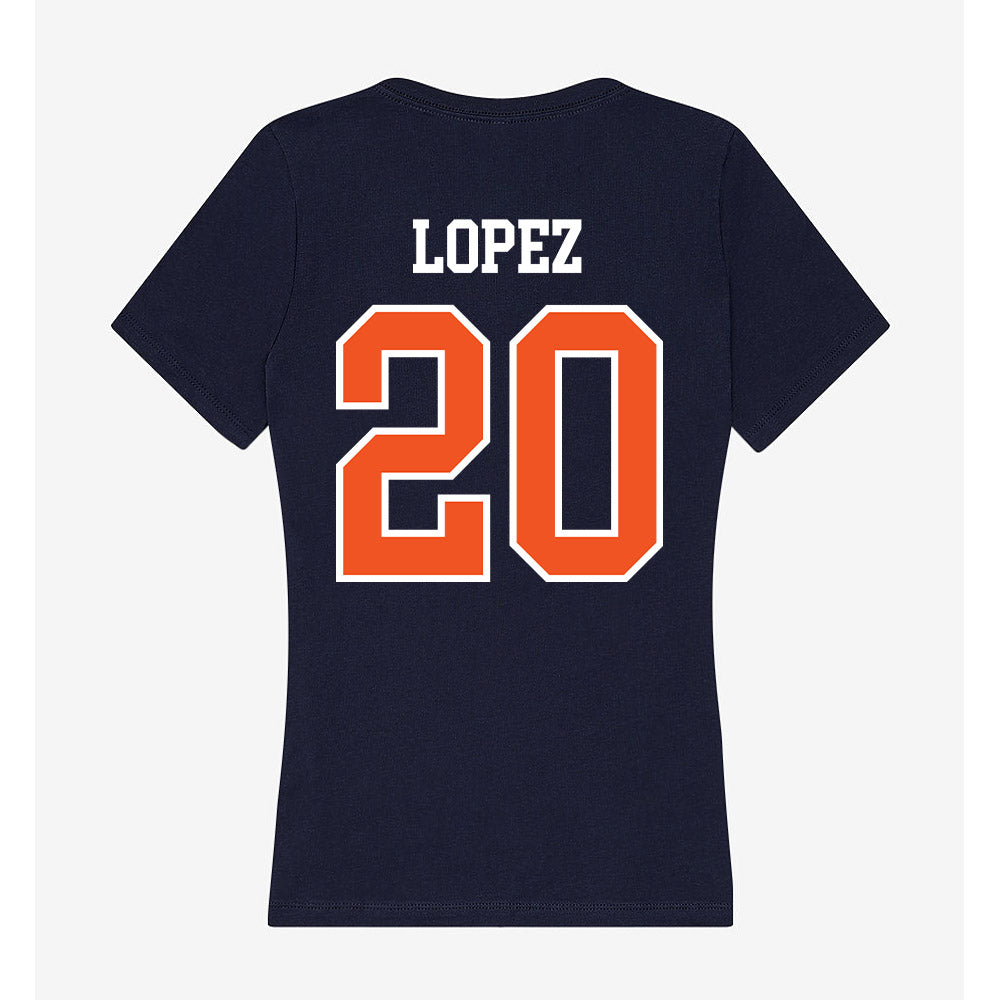 FPU - NCAA Men's Soccer : Bryan Lopez - Classic Shersey Women's V-Neck T-Shirt-1