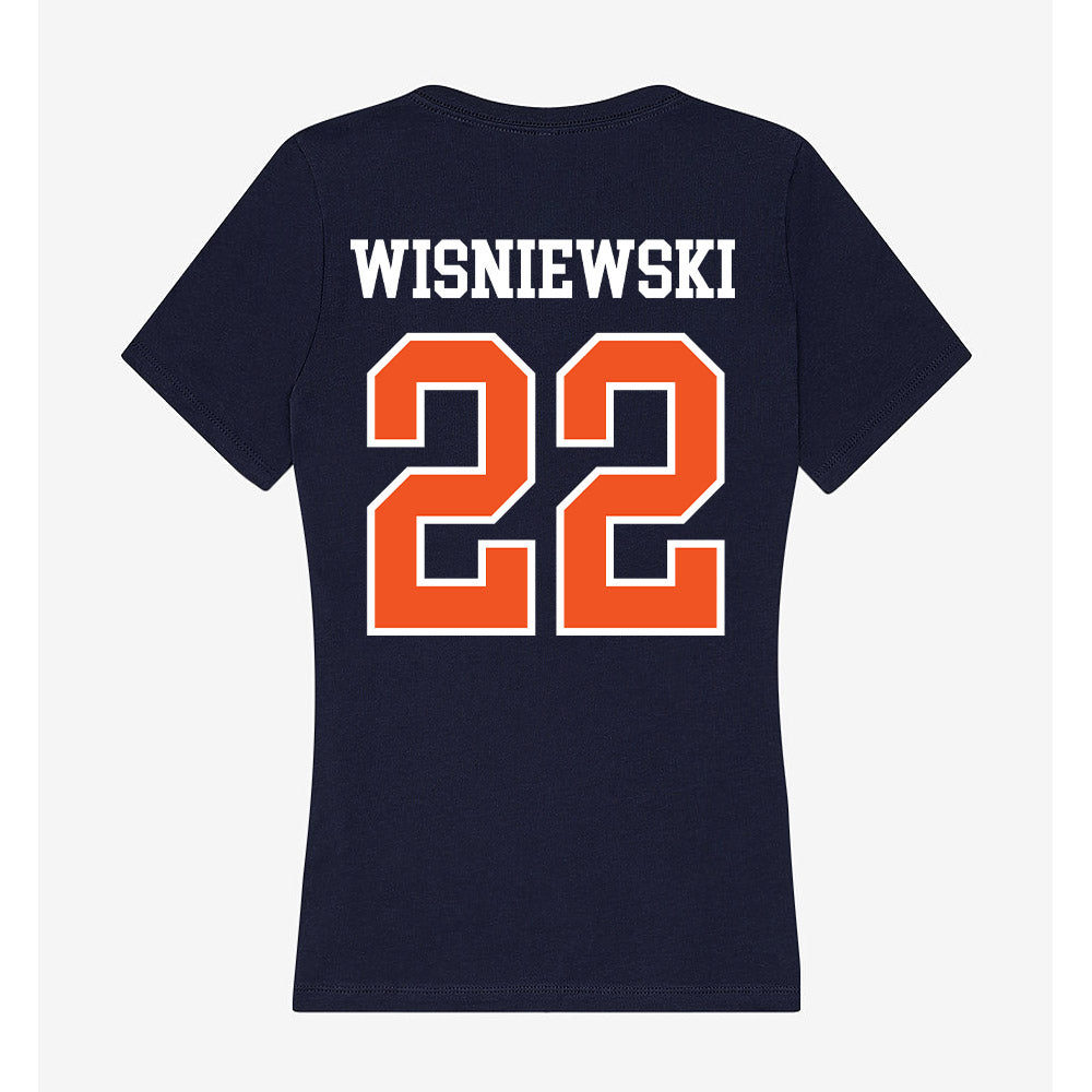 FPU - NCAA Women's Basketball : Nina Wisniewski - Classic Shersey Women's V-Neck T-Shirt-1