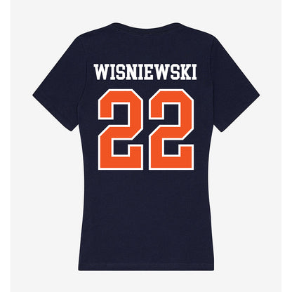 FPU - NCAA Women's Basketball : Nina Wisniewski - Classic Shersey Women's V-Neck T-Shirt-1