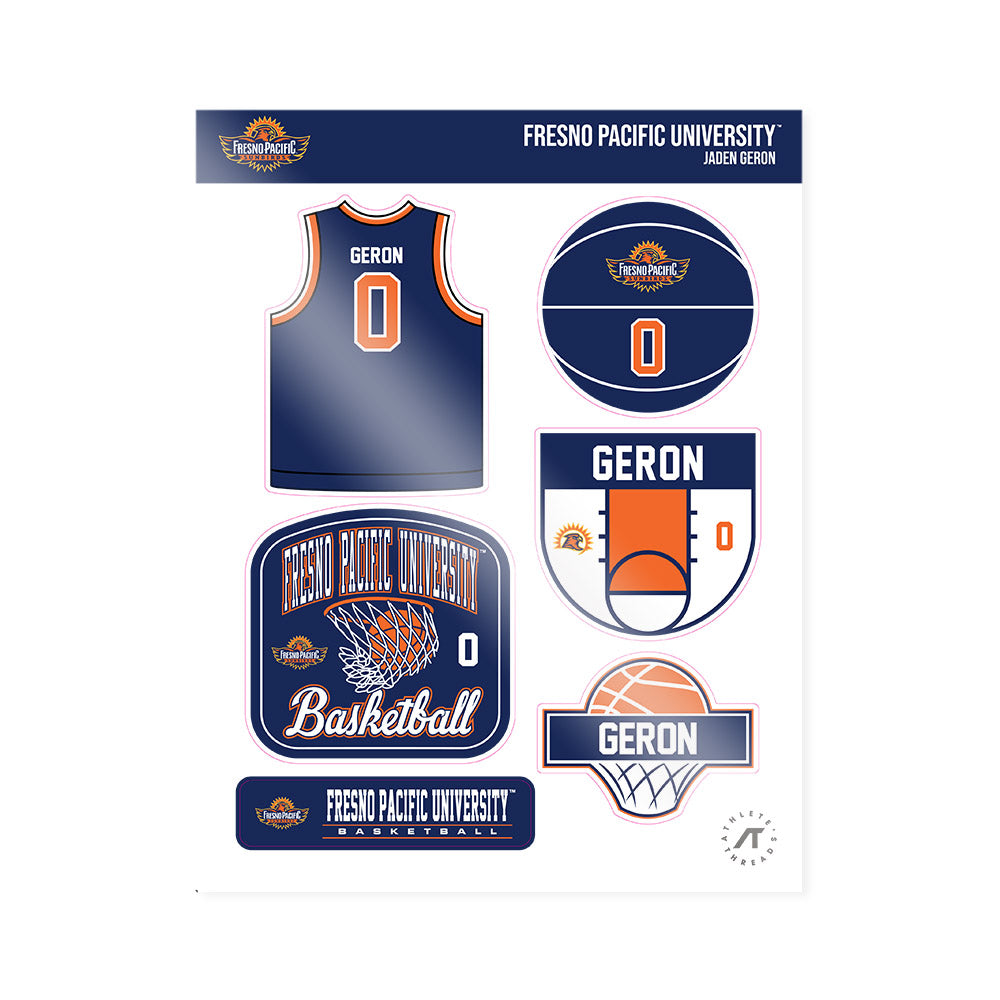 FPU - NCAA Men's Basketball : Jaden Geron - Sticker Sheet-0