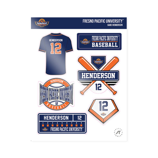 FPU - NCAA Baseball : Gabe Henderson - Sticker Sheet-0
