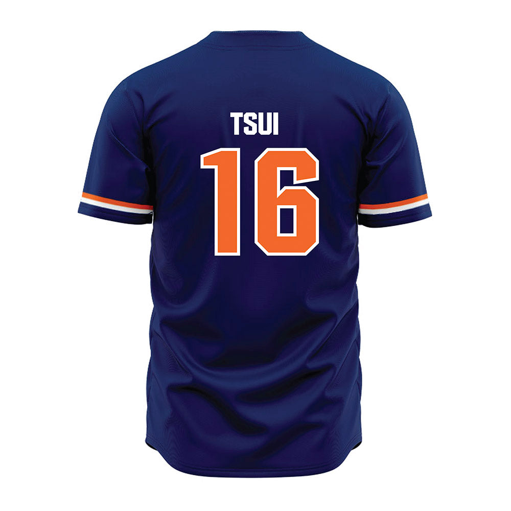 FPU - NCAA Baseball : Ethan Tsui - Blue Jersey-1