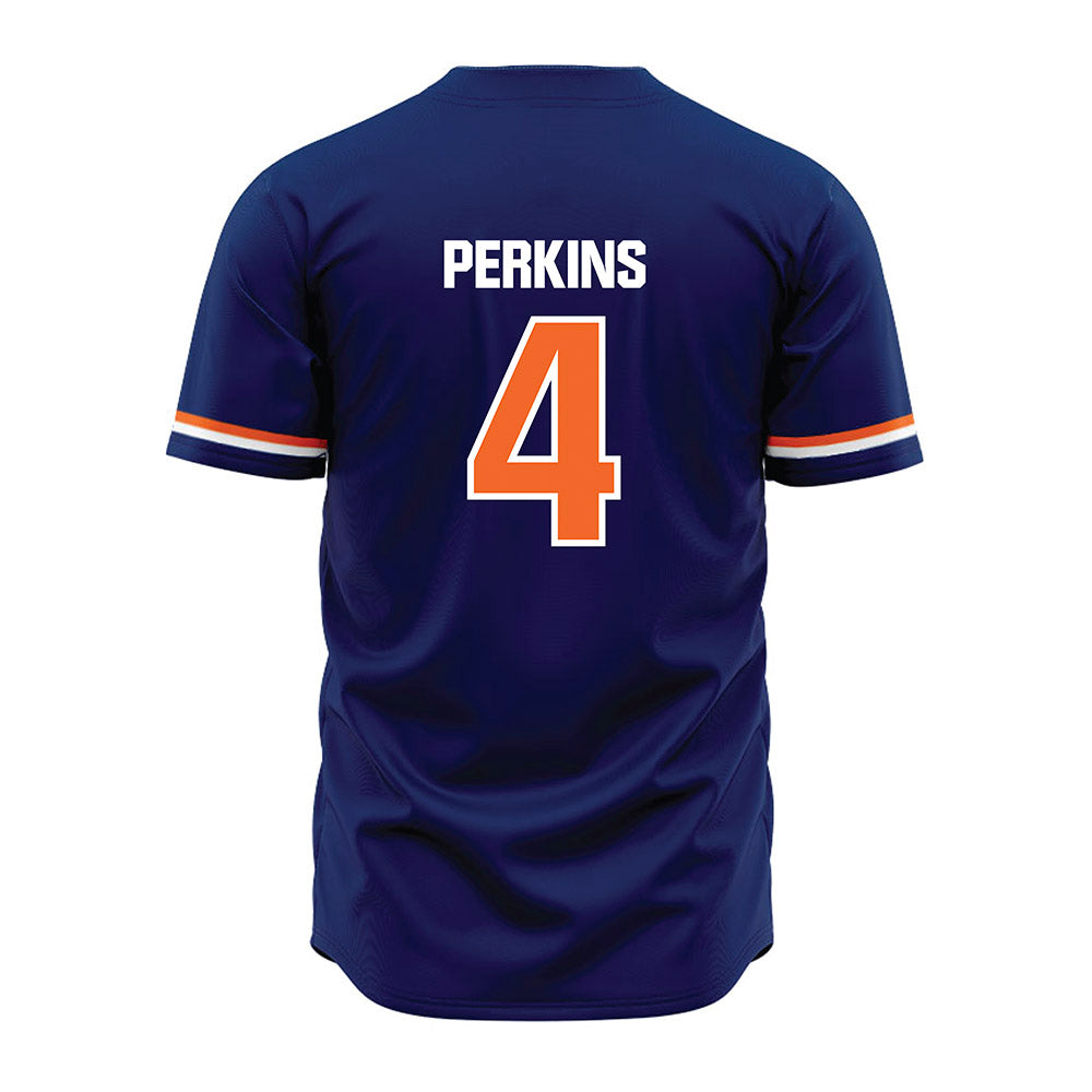 FPU - NCAA Baseball : Garrett Perkins - Blue Jersey-1
