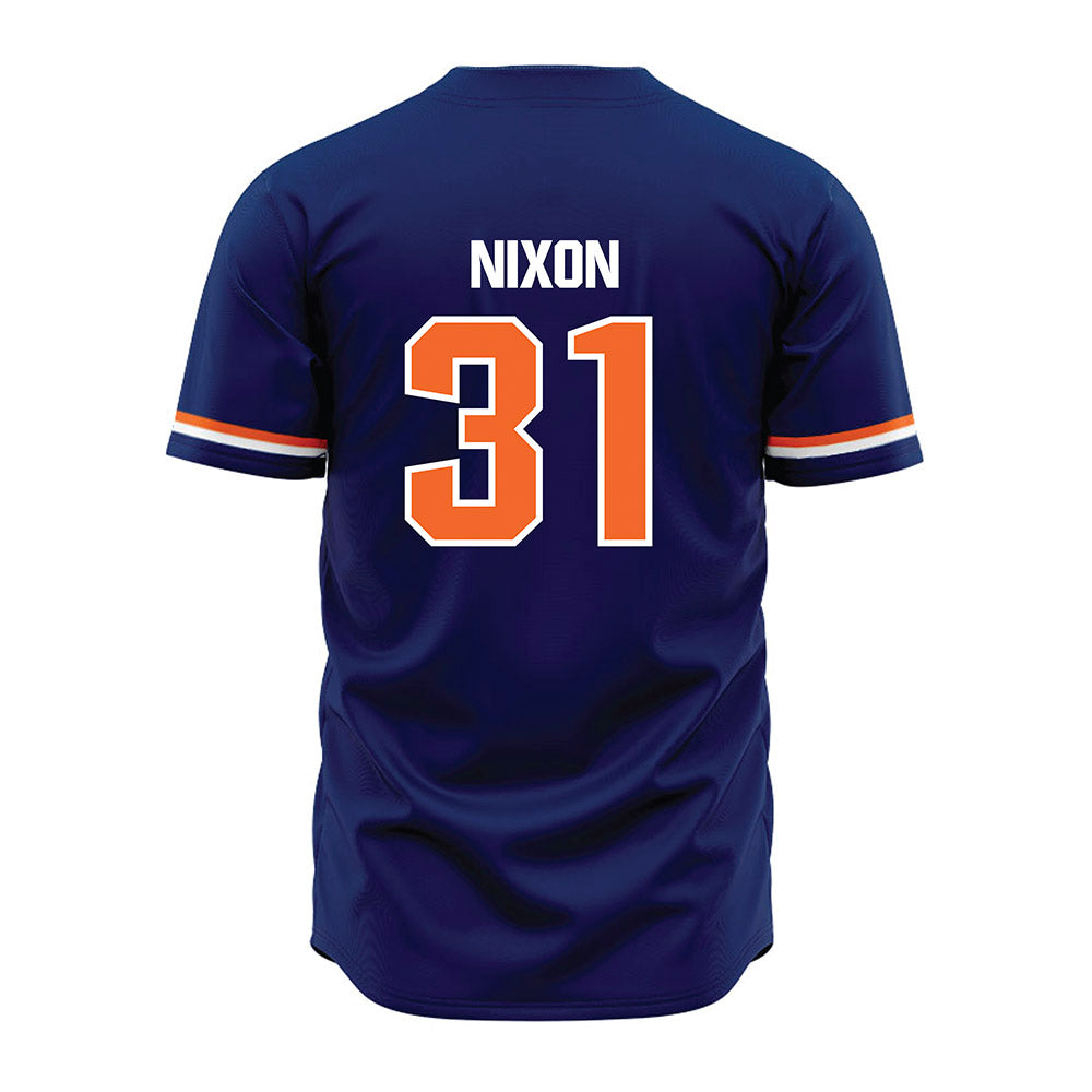 FPU - NCAA Baseball : Joshua Nixon - Blue Jersey-1
