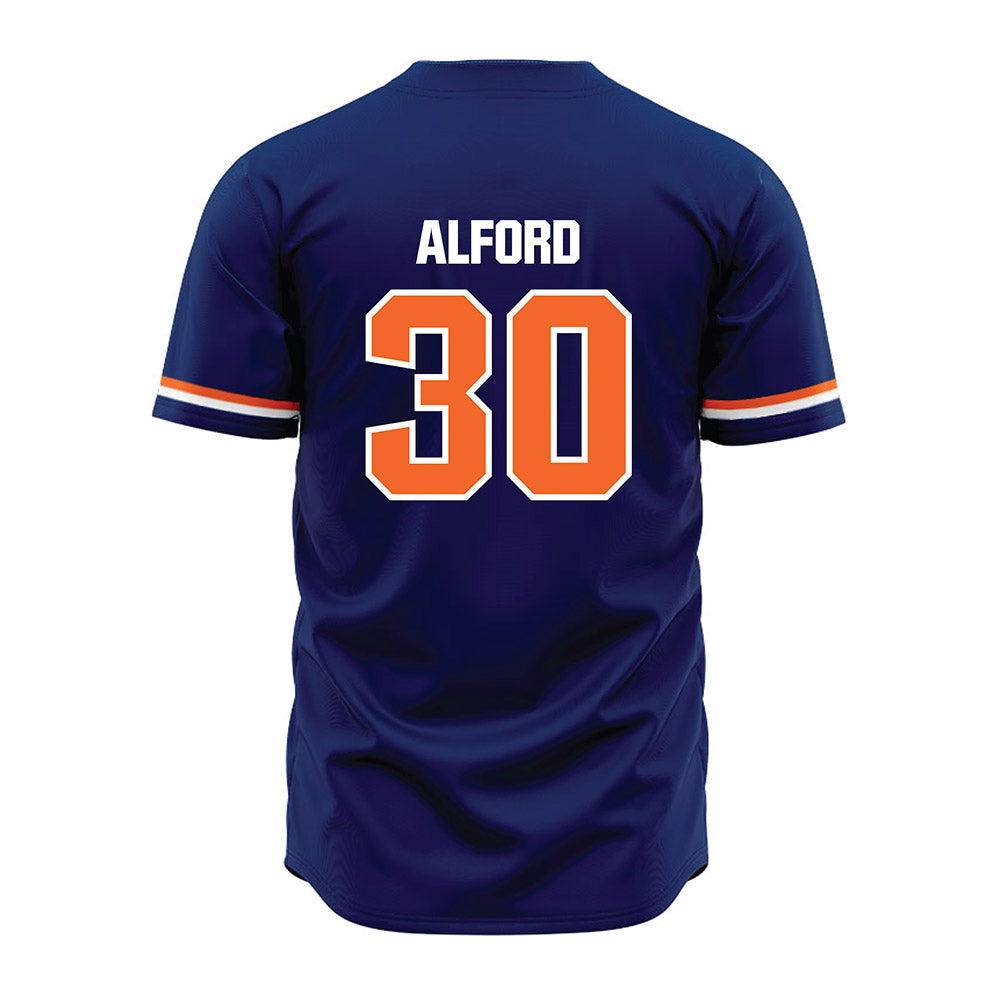 FPU - NCAA Baseball : Dalton Alford - Blue Jersey-1
