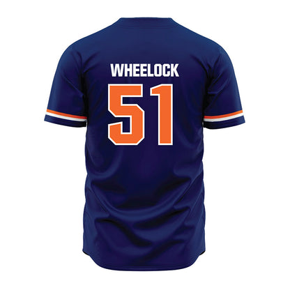 FPU - NCAA Baseball : Titus Wheelock - Blue Jersey-1