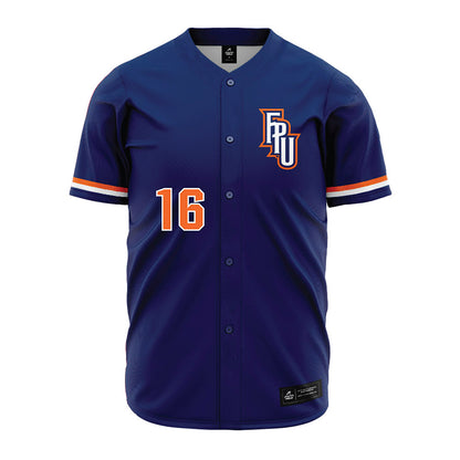 FPU - NCAA Baseball : Ethan Tsui - Blue Jersey-0