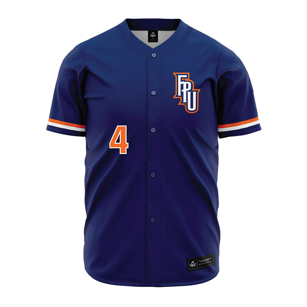 FPU - NCAA Baseball : Garrett Perkins - Blue Jersey-0