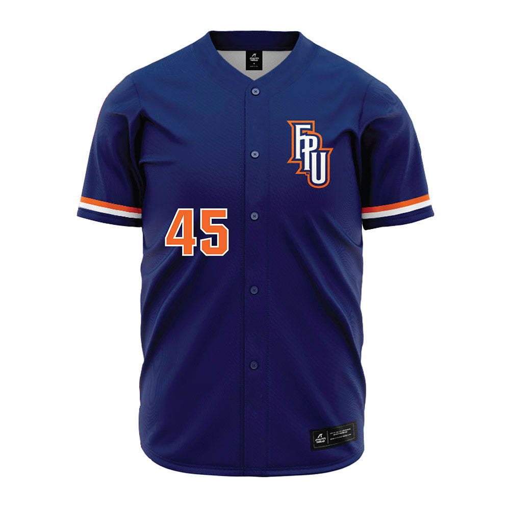 FPU - NCAA Baseball : Dylan Senneway - Blue Jersey-0