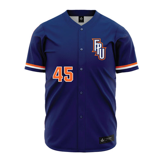 FPU - NCAA Baseball : Dylan Senneway - Blue Jersey-0