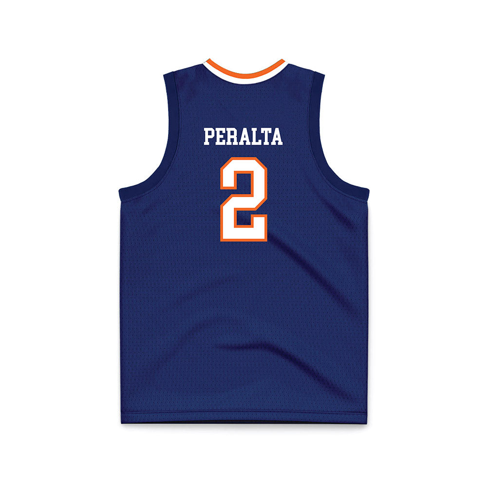 FPU - NCAA Men's Basketball : Isaac Peralta - Blue Basketball Jersey-1