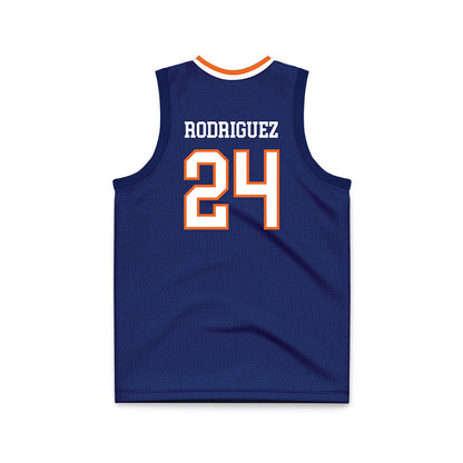 FPU - NCAA Men's Basketball : Silas Rodriguez - Blue Basketball Jersey-1