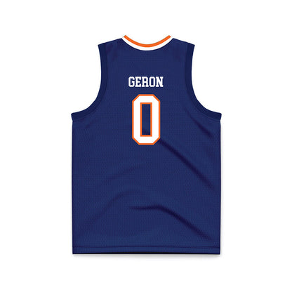 FPU - NCAA Men's Basketball : Jaden Geron - Blue Basketball Jersey-1