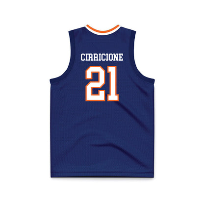 FPU - NCAA Men's Basketball : Gavyn Cirricione - Blue Basketball Jersey-1