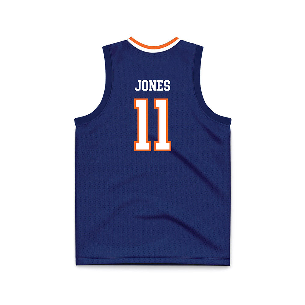 FPU - NCAA Men's Basketball : Loukas Jones - Blue Basketball Jersey-1