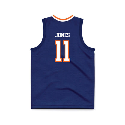 FPU - NCAA Men's Basketball : Loukas Jones - Blue Basketball Jersey-1