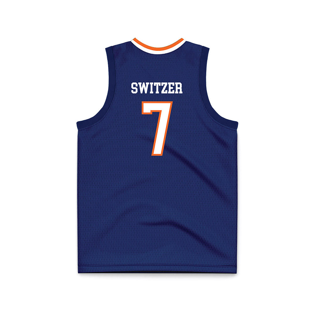 FPU - NCAA Men's Basketball : Liam Switzer - Blue Basketball Jersey-1