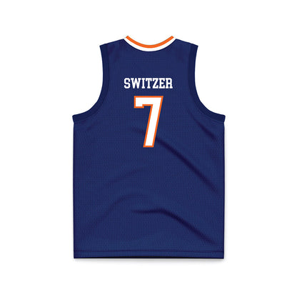 FPU - NCAA Men's Basketball : Liam Switzer - Blue Basketball Jersey-1