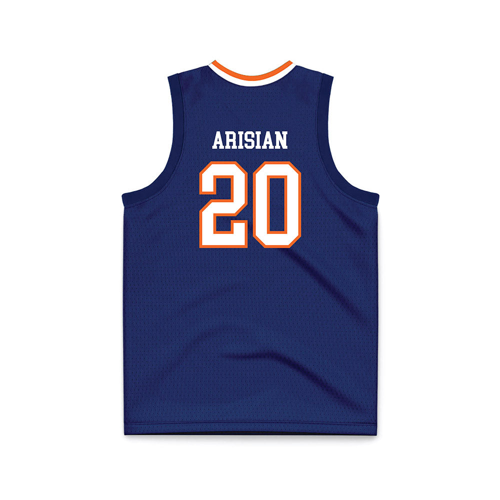 FPU - NCAA Men's Basketball : Arman Arisian - Blue Basketball Jersey-1