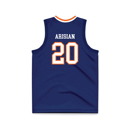 FPU - NCAA Men's Basketball : Arman Arisian - Blue Basketball Jersey-1