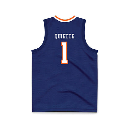 FPU - NCAA Men's Basketball : Gabriel Quiette - Blue Basketball Jersey-1