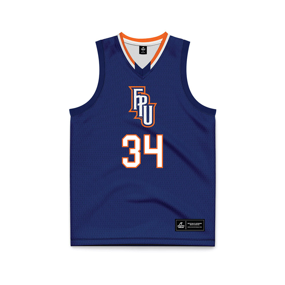 FPU - NCAA Men's Basketball : Logan Kilbert - Blue Basketball Jersey-0