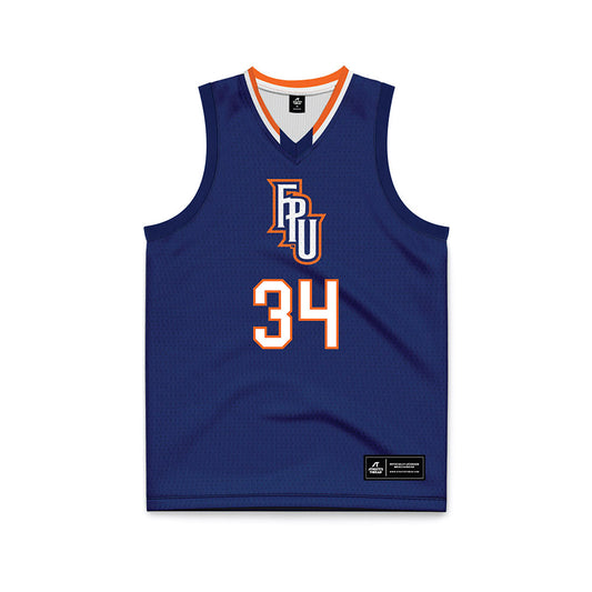 FPU - NCAA Men's Basketball : Logan Kilbert - Blue Basketball Jersey-0