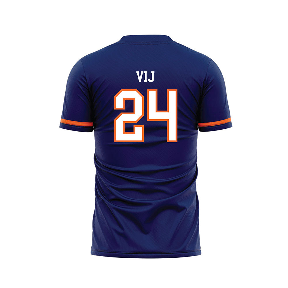 FPU - NCAA Men's Soccer : Yash Vij - Blue Soccer Jersey-1