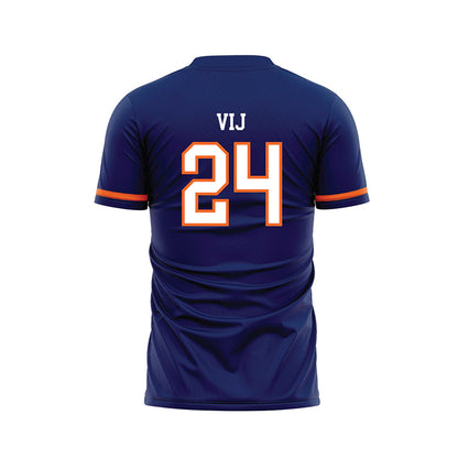 FPU - NCAA Men's Soccer : Yash Vij - Blue Soccer Jersey-1