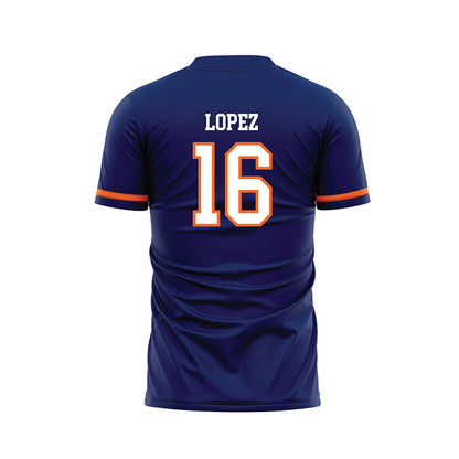 FPU - NCAA Men's Soccer : Brandon Lopez - Blue Soccer Jersey-1