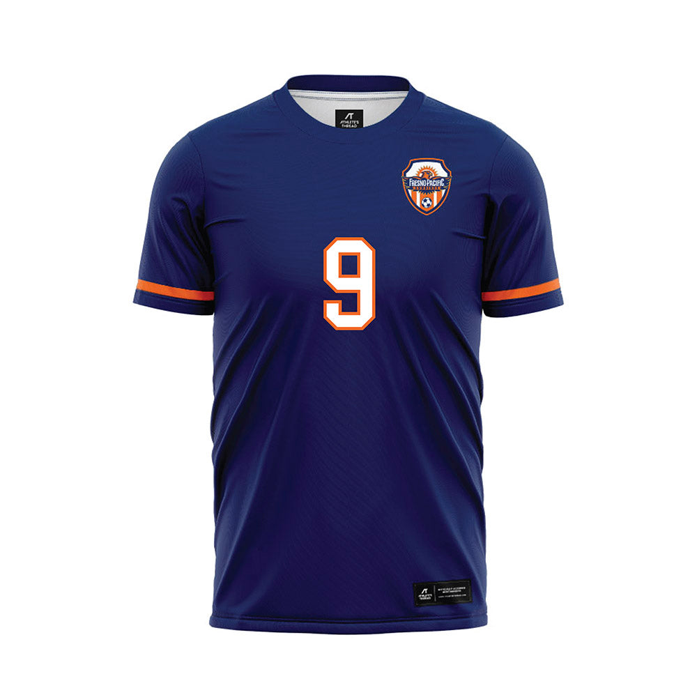 FPU - NCAA Men's Soccer : Christopher Meza - Blue Soccer Jersey-0