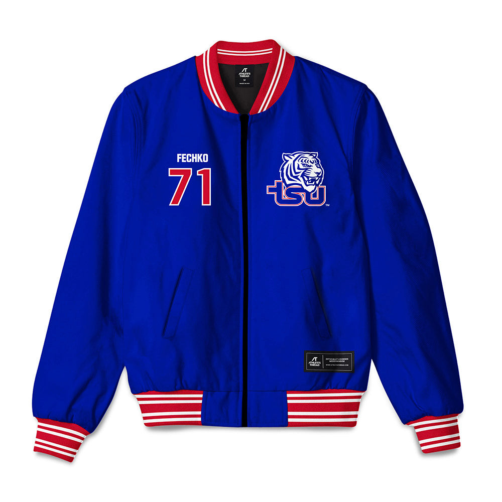 TN State - NCAA Men's Ice Hockey : Marcus Fechko - Bomber Jacket-0