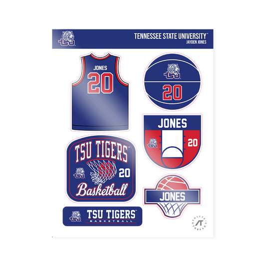 TN State - NCAA Men's Basketball : Jayden Jones - Sticker Sheet-0