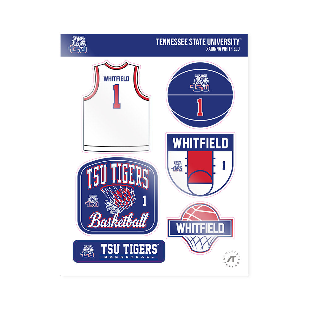 TN State - NCAA Women's Basketball : XaiOnna Whitfield - Sticker Sheet-0