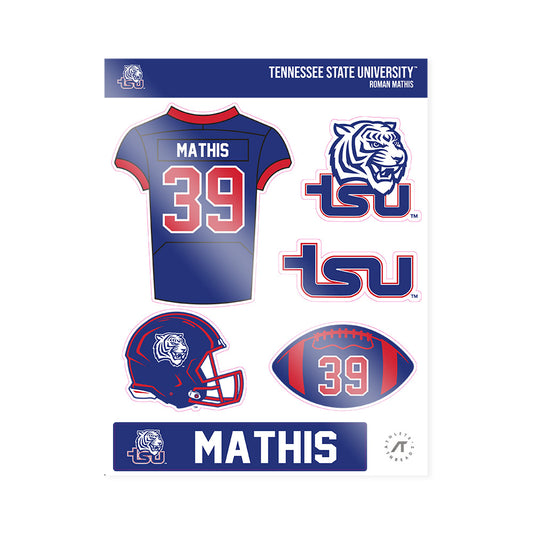 TN State - NCAA Football : Roman Mathis - Sticker Sheet-0