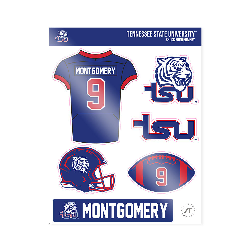 TN State - NCAA Football : Brock Montgomery - Sticker Sheet-0