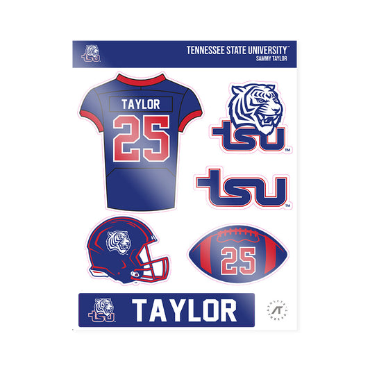 TN State - NCAA Football : Sammy Taylor - Sticker Sheet-0