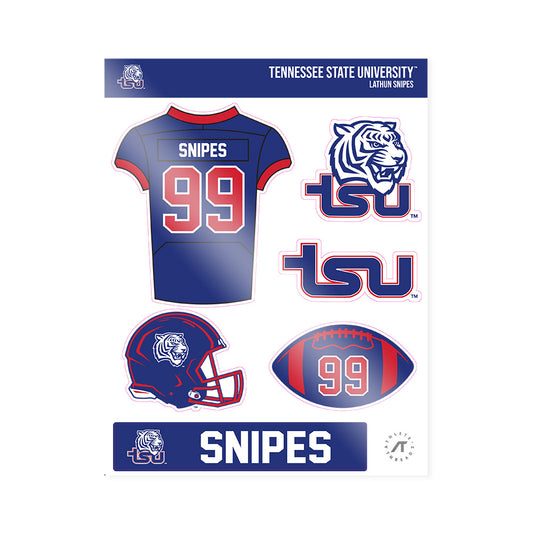 TN State - NCAA Football : Lathun Snipes - Sticker Sheet-0