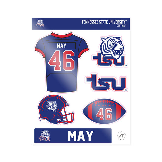 TN State - NCAA Football : Coby May - Sticker Sheet-0