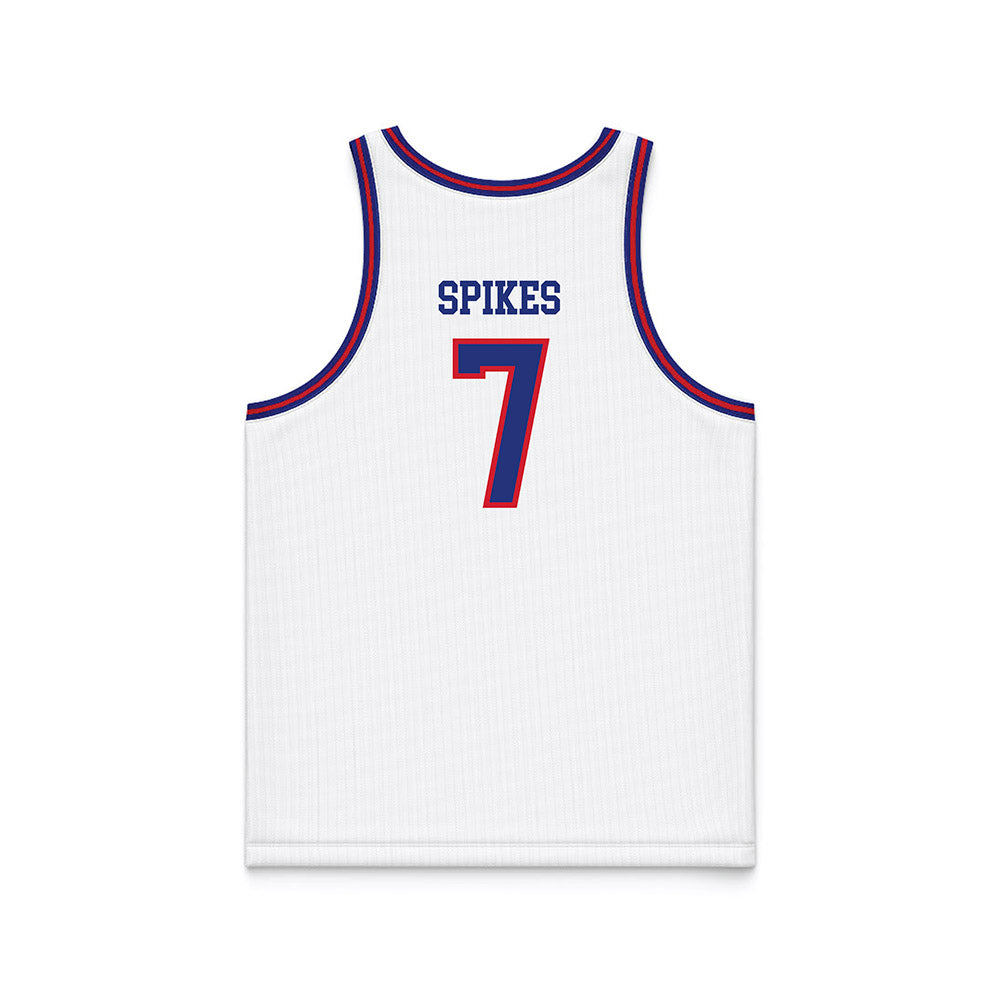 TN State - NCAA Men's Basketball : Jabrion Spikes - White Basketball Jersey-1